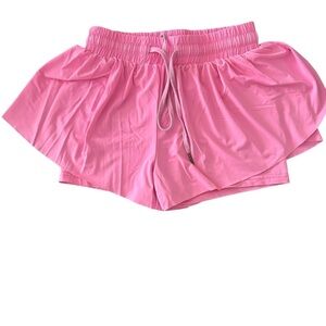 Bright Pink Flared Skort for Sporty Comfort